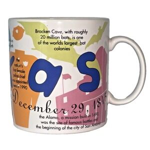 Vintage 1997 Starbucks Texas States of Bean 20 Oz Coffee Mug Cup EUC RARE!